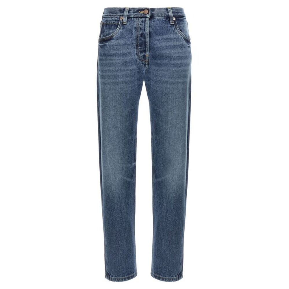 Prada Blue Cotton Straight-Leg Women's Jeans
